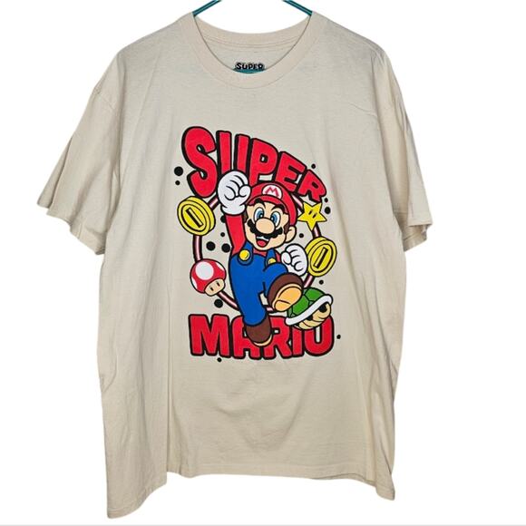 Super Mario by Nintendo Large Graphic Short Sleeve Tee Shirt - Picture 1 of 5